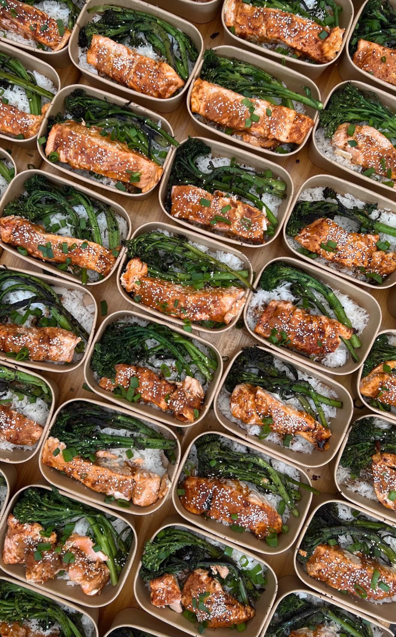 Honey sesame glazed salmon